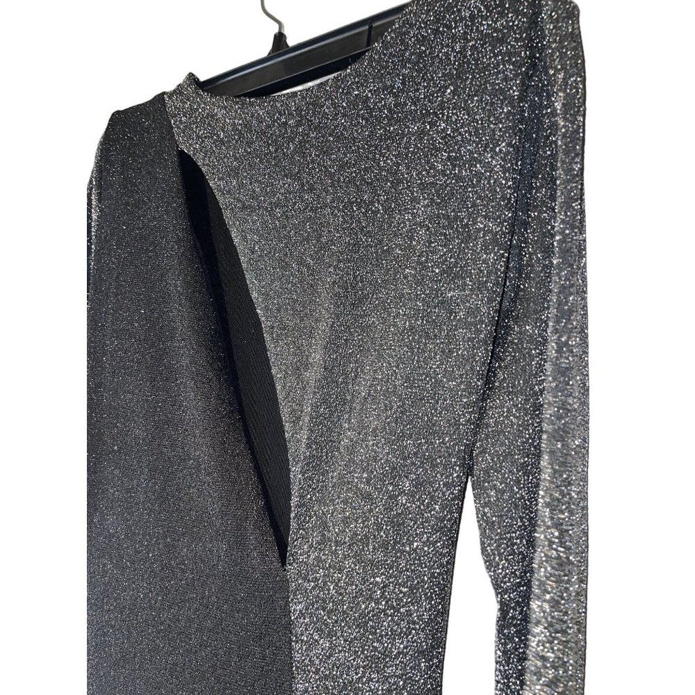 Naked Wardrobe Colorblock Cutout Long Sleeve Maxi Dress In Black X-Small - Picture 4 of 7